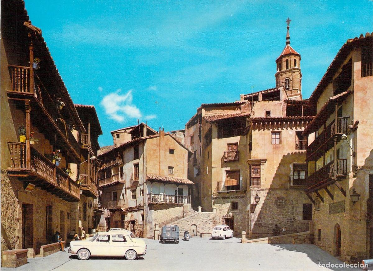Postales: Postal de Albarrac&iacute;n Plaza del General&iacute;simo Teruel Arag&oacute;n