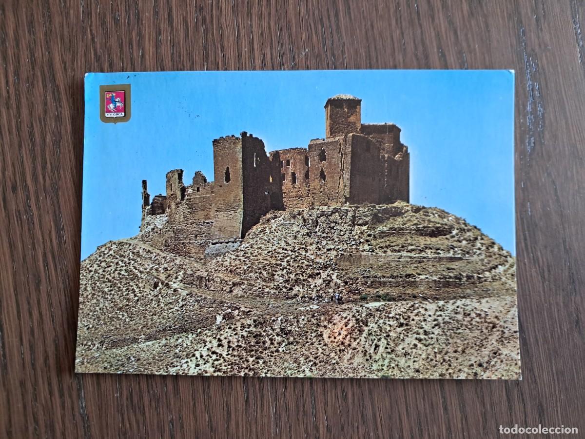 Postales: postal de Espa&ntilde;a, Castillo-Abad&iacute;a de Montearag&oacute;n, Huesca n&ordm; 27. escrita.