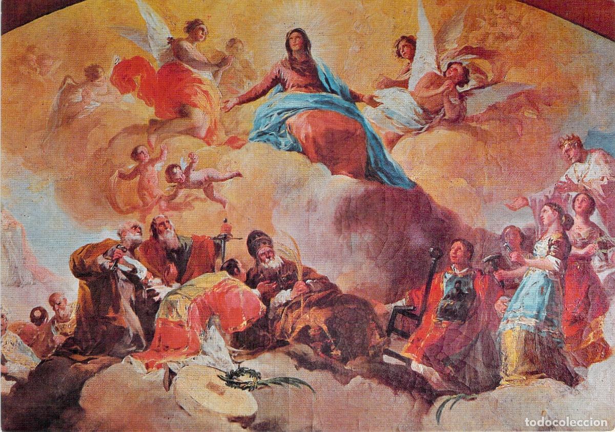 Postales: Postal de Zaragoza: Regina Martyrum, Boceto de Goya