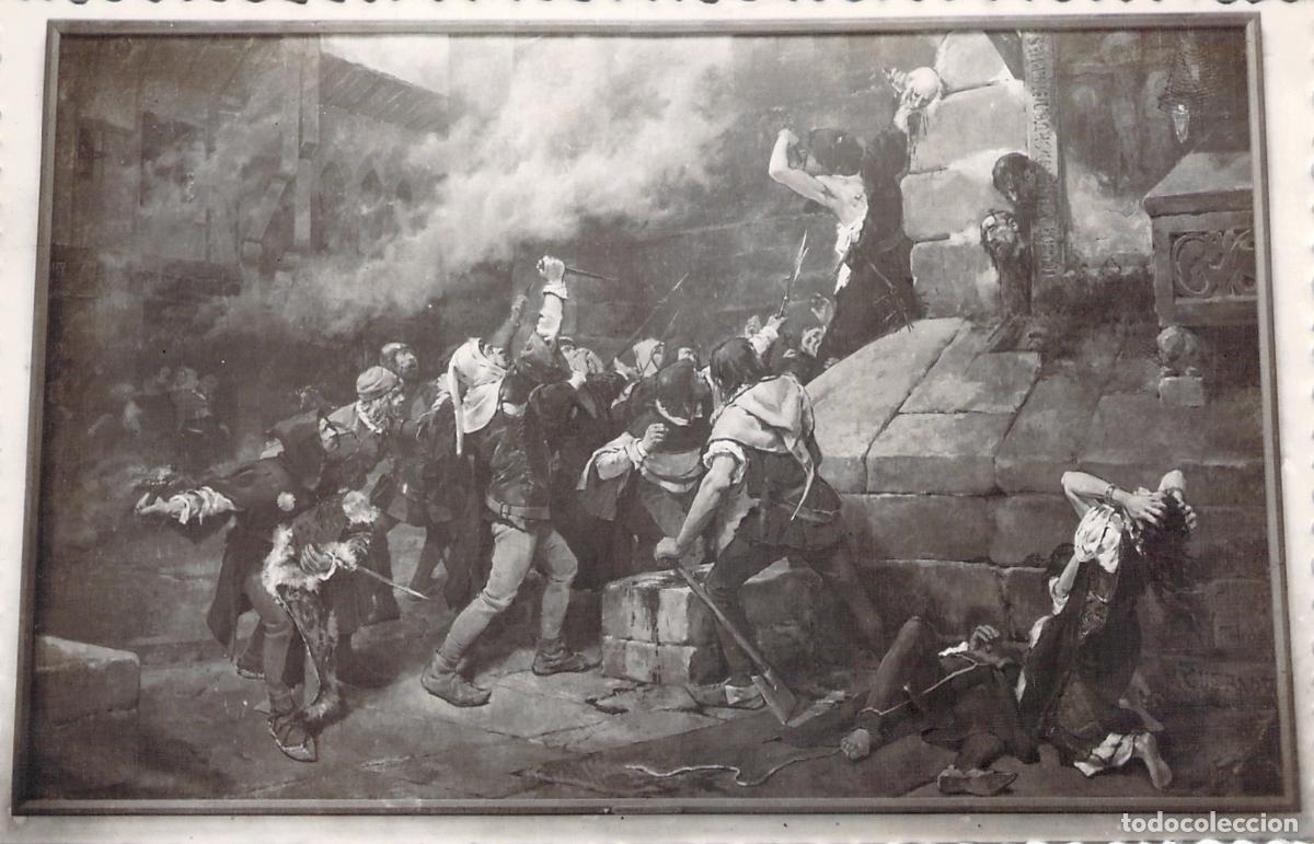 Postales: Postal Museo de Bellas Artes Zaragoza Matanza de Jud&iacute;os en Toledo