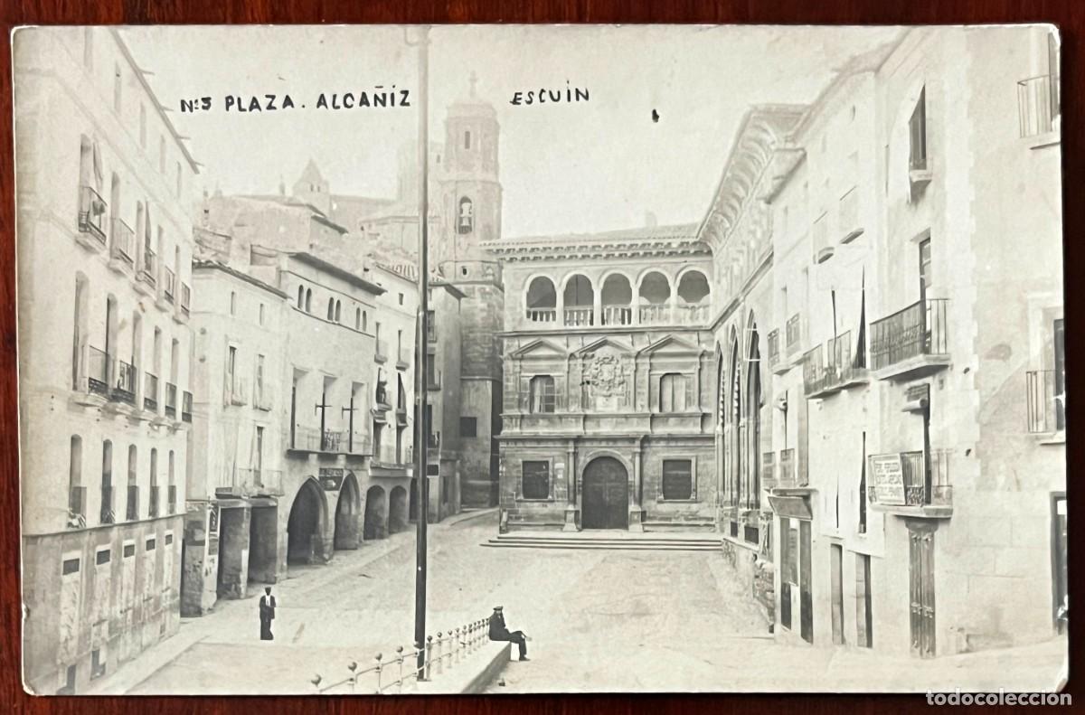 Postales: FOTO POSTAL DE ALCA&Ntilde;&Iacute;Z (TERUEL) PLAZA, ESCUIN 5, SIN CIRCULAR