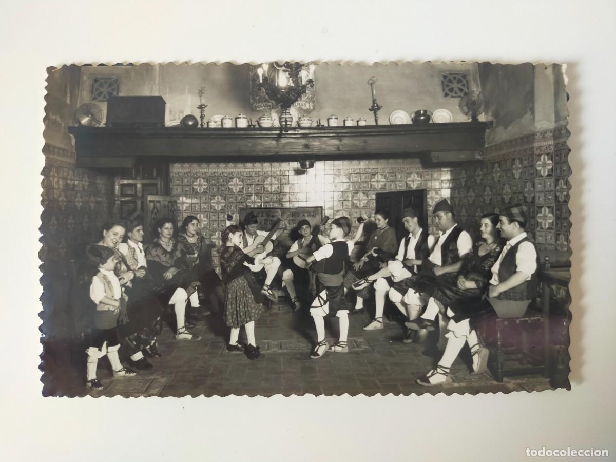 Postales: Tarjeta Postal ZARAGOZA: Hotel Posada de Las Almas, Grupo folkl&oacute;rico: Esteso - Edic. Sicilia