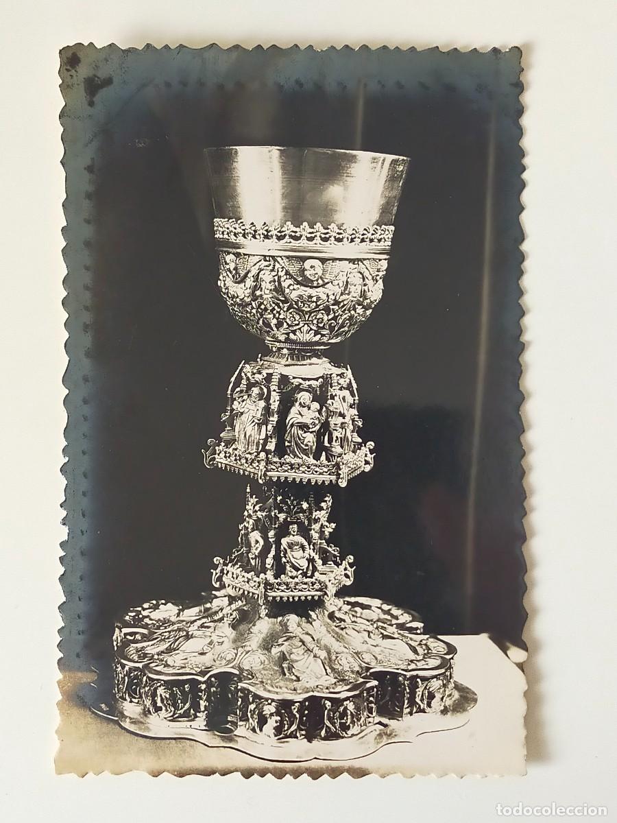 Postales: Tarjeta Postal ZARAGOZA: Catedral de La Seo. C&aacute;liz g&oacute;tico siglo XVI de Benedicto XIII - Edic Sicilia