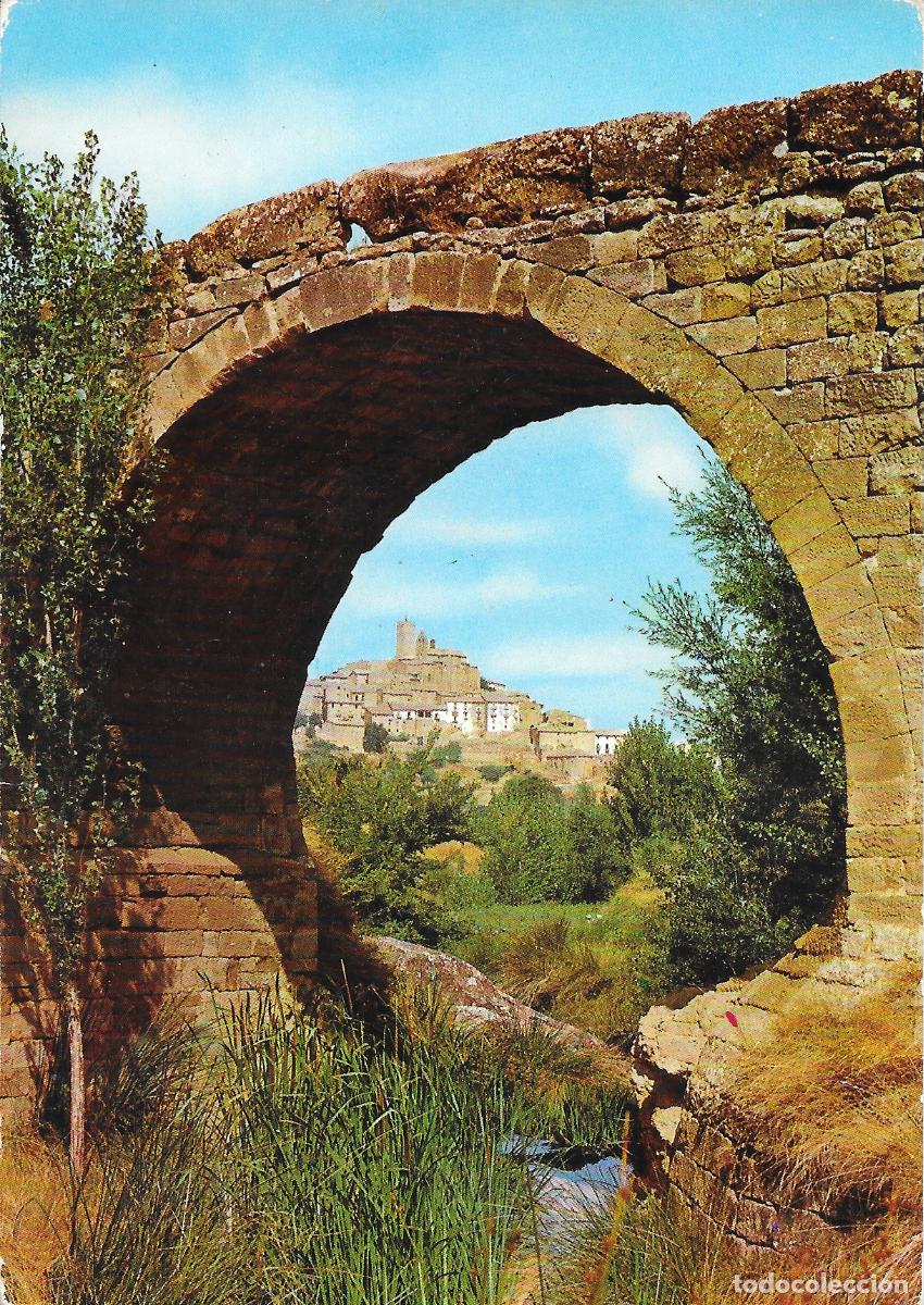 Postales: [POSTAL] Vista panor&aacute;mica y puente romano. Sos del Rey Cat&oacute;lico (Zaragoza) (sin circular)