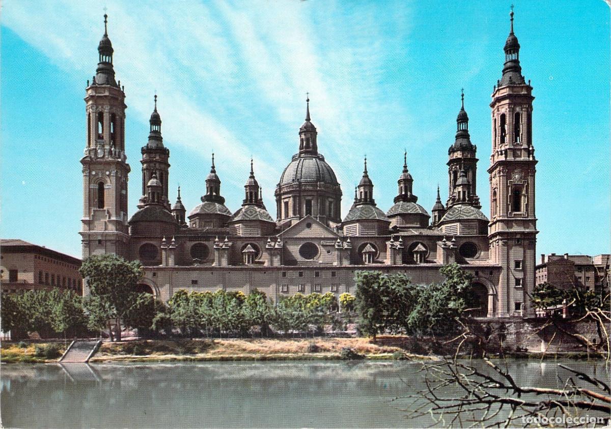 Postales: Postal de la Bas&iacute;lica del Pilar en Zaragoza, Fachada Posterior