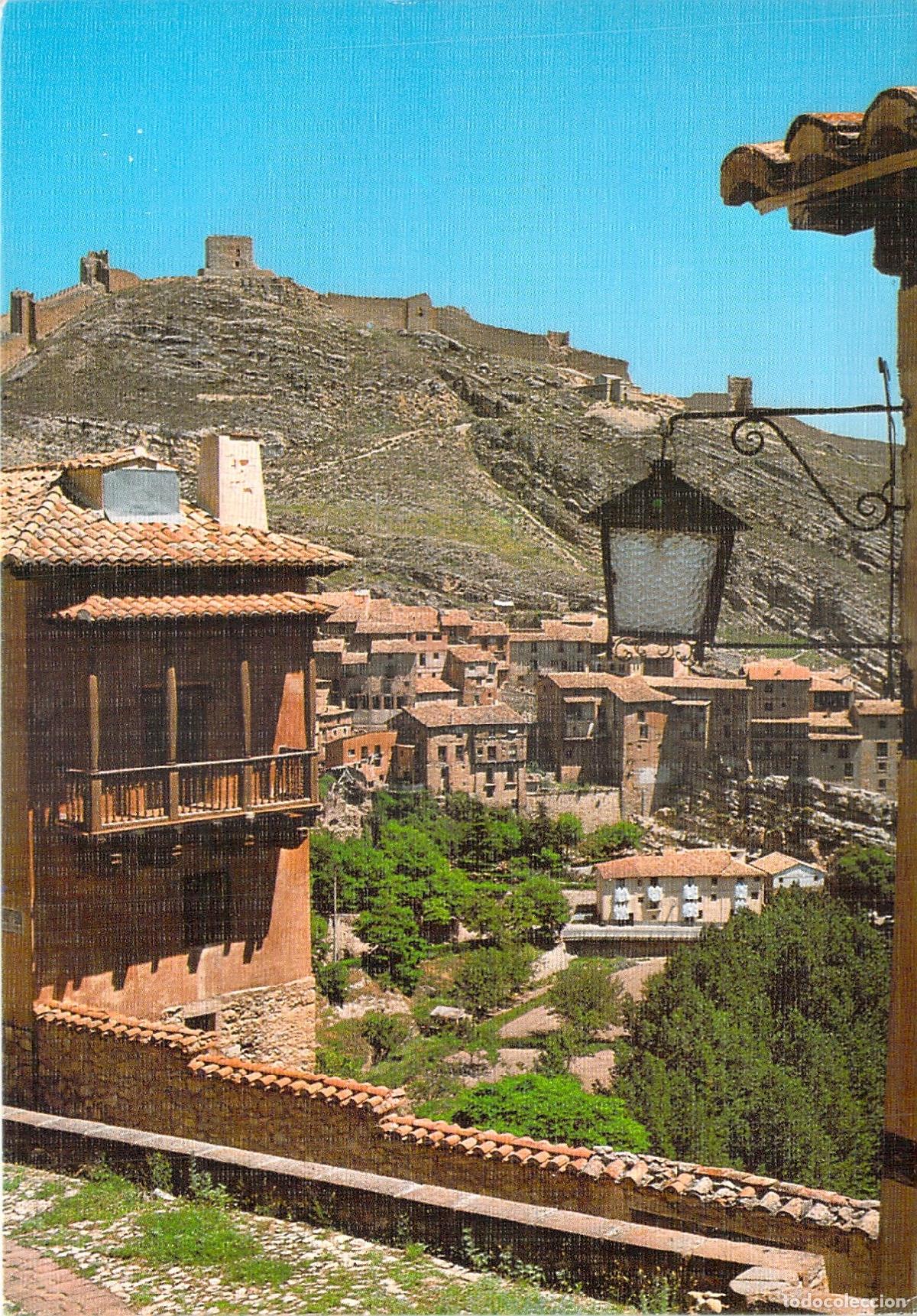 Postales: Postal de Albarrac&iacute;n Teruel Vista de la Muralla y Casco Hist&oacute;rico