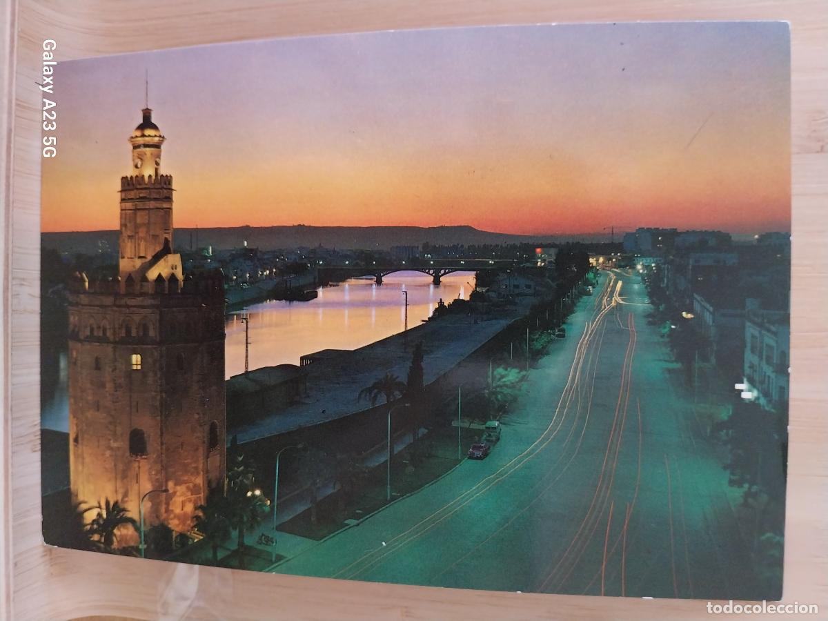 Postales: TORRE ORO RIO GUADALQUIVIR ATARDECER SEVILLA ED ARRIBAS 2049 SC ORIGINAL *