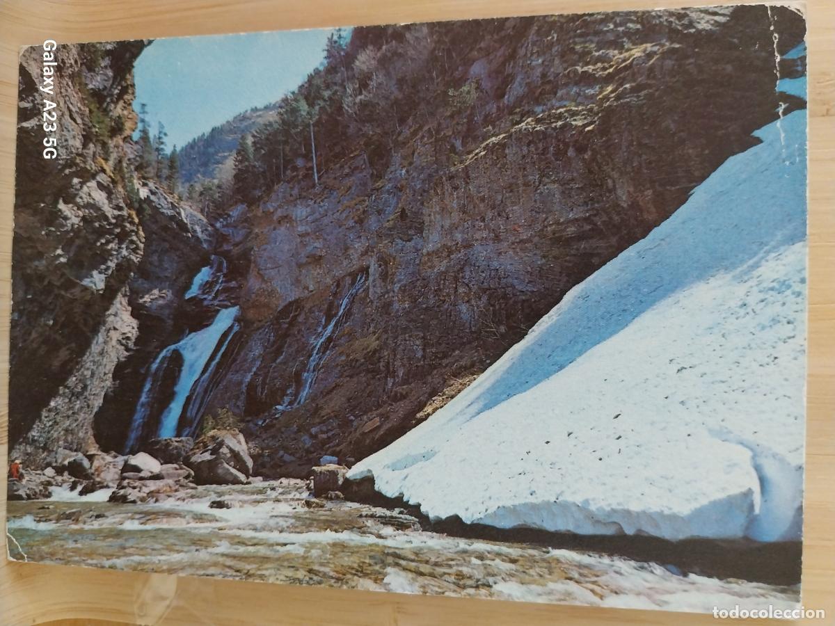 Postales: PARQUE NACIONAL DE ORDESA PIRINEO ARAGONES CASCADA ESTRECHO Y NEVERC ED SICILIA 62 SC
