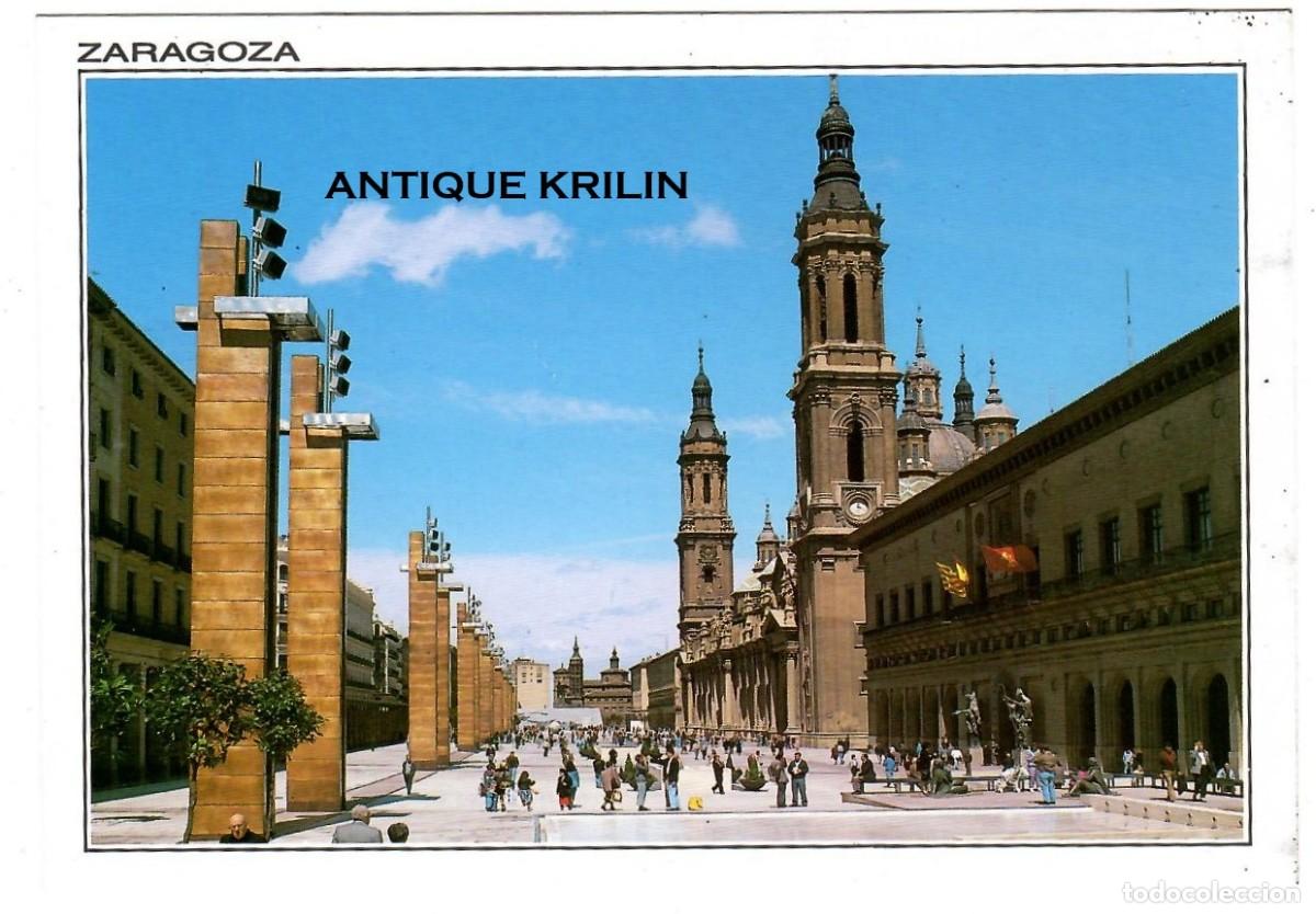 Postales: ZARAGOZA N&ordm; 10 PLAZA DEL PILAR / EDICIONES SICILIA / SIN FRANQUEAR