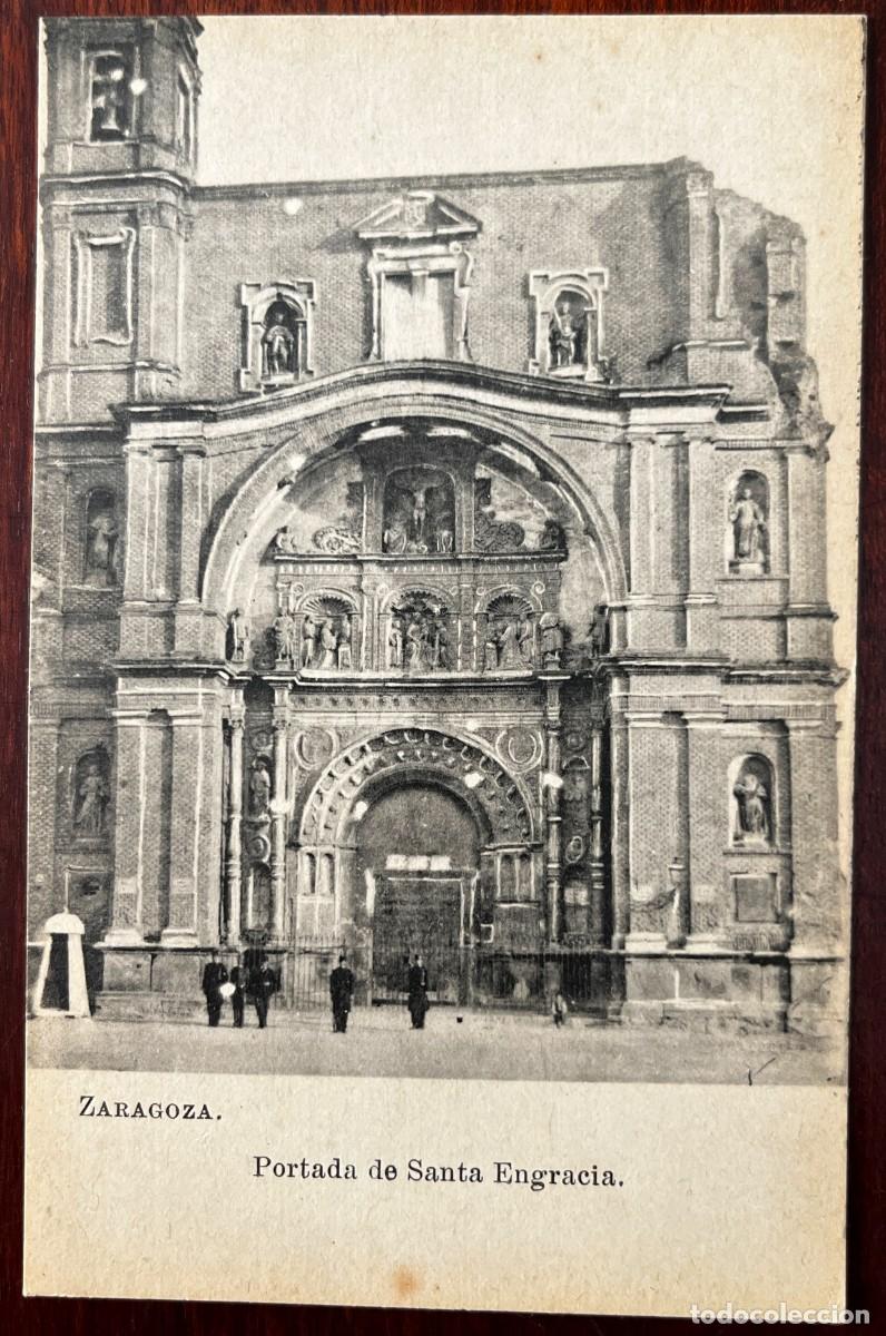 Postales: ZARAGOZA, PORTADA DE SANTA ENGRACIA, LACOSTE, COLECCION ESPA&Ntilde;A MONUMENTAL E HISTORICA SERIE XIV N&ordm; 7