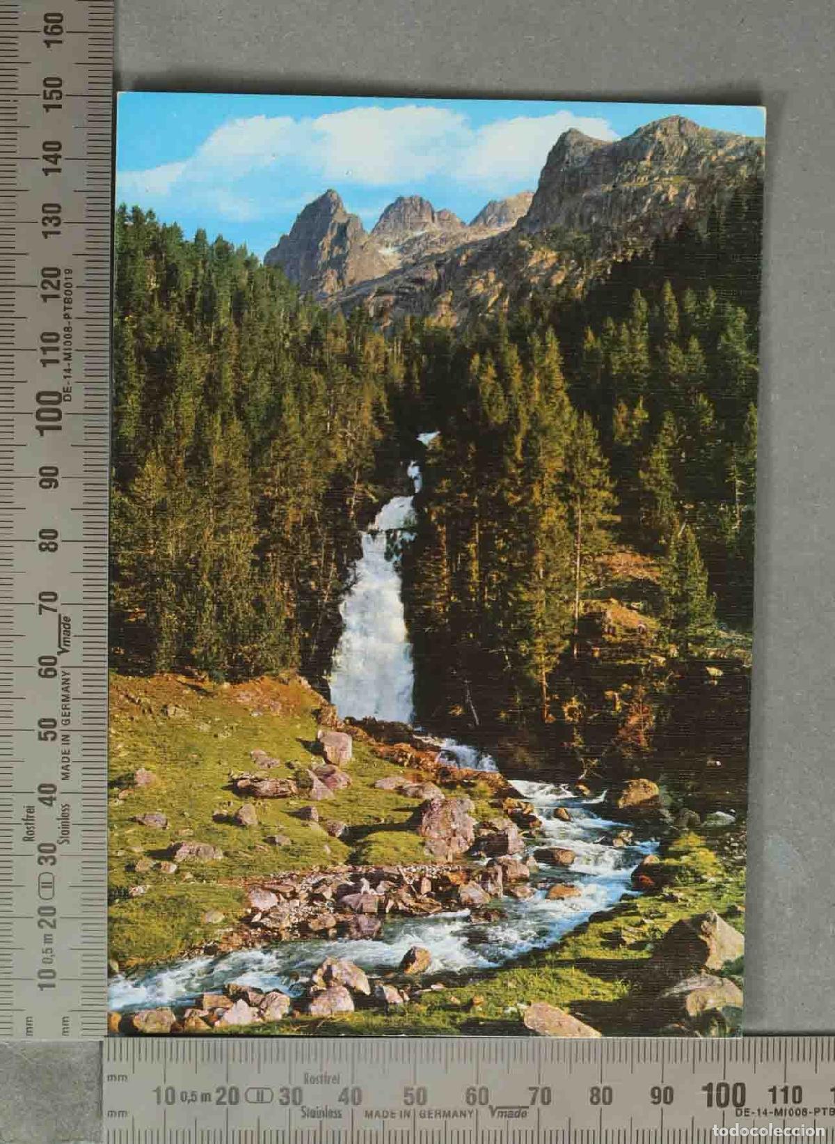 Postales: POSTAL. Cascada y Pico de Remu&ntilde;e - Benasque - Ediciones Sicilia N&ordm; 4