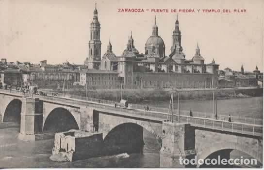 Postales: ZARAGOZA SIN ESCRIBIR PUENTE DE PIEDRA Y EL PILAR