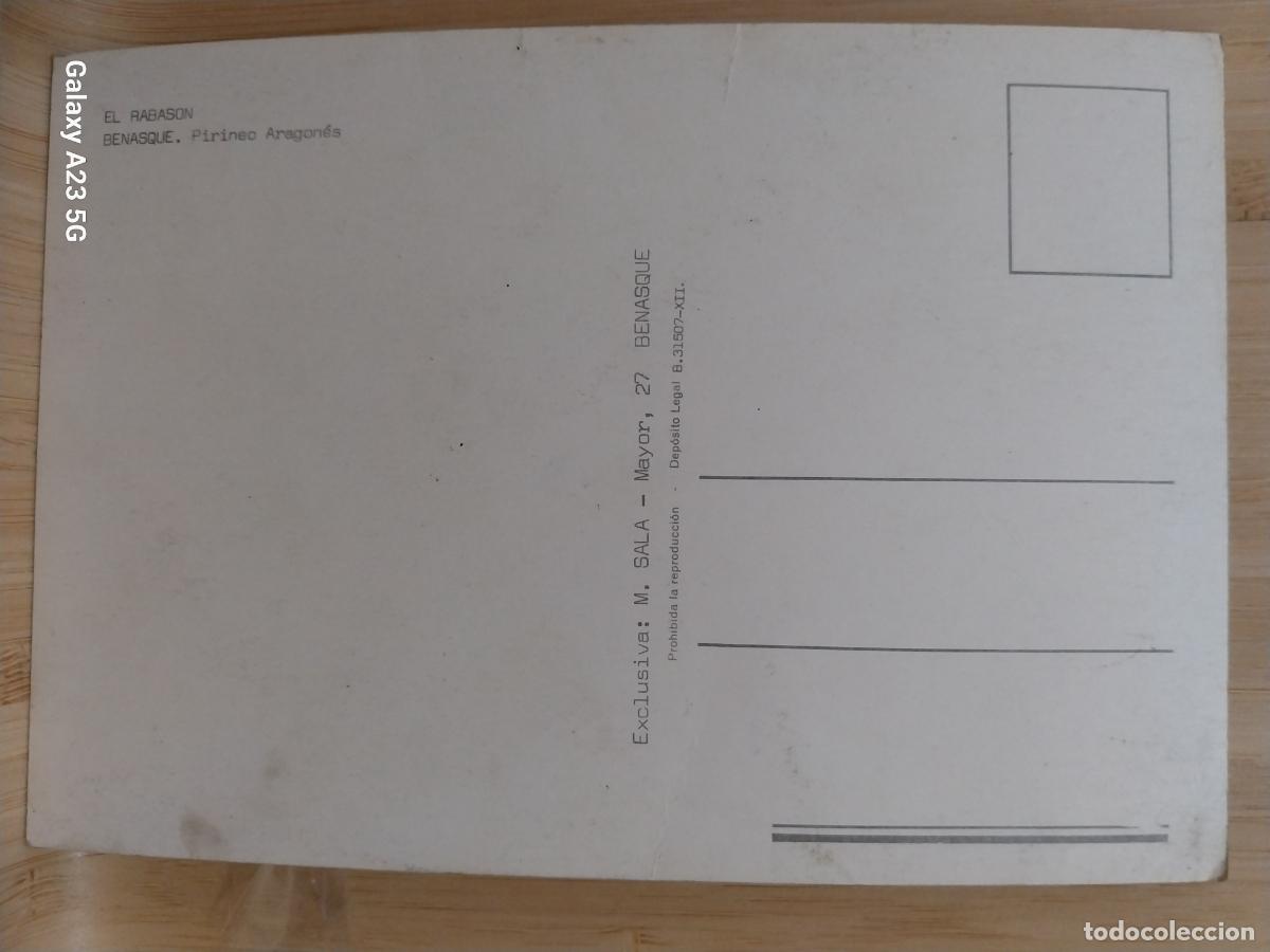 Postales: RABASON BENASQUE ED M SALA SC ORIGINAL - Foto 2