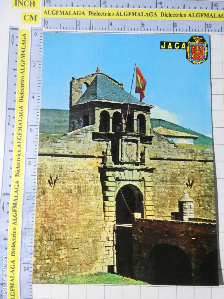 Postales: POSTAL DE HUESCA. A&Ntilde;O 1974. JACA ENTRADA A LA CIUDADELA 5 PE&Ntilde;ARROYA. 3782