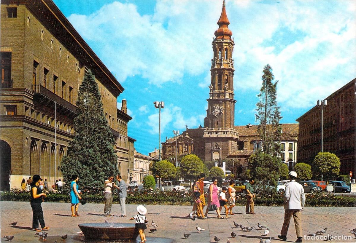 Postales: Postal de Zaragoza Plaza de las Catedrales y la Seo