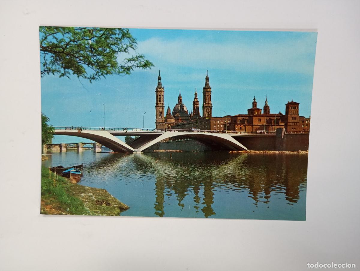 Postales: POSTAL DE ZARAGOZA PUENTE DE SANTIAGO Y BAS&Iacute;LICA DEL PILAR. TDKP29R
