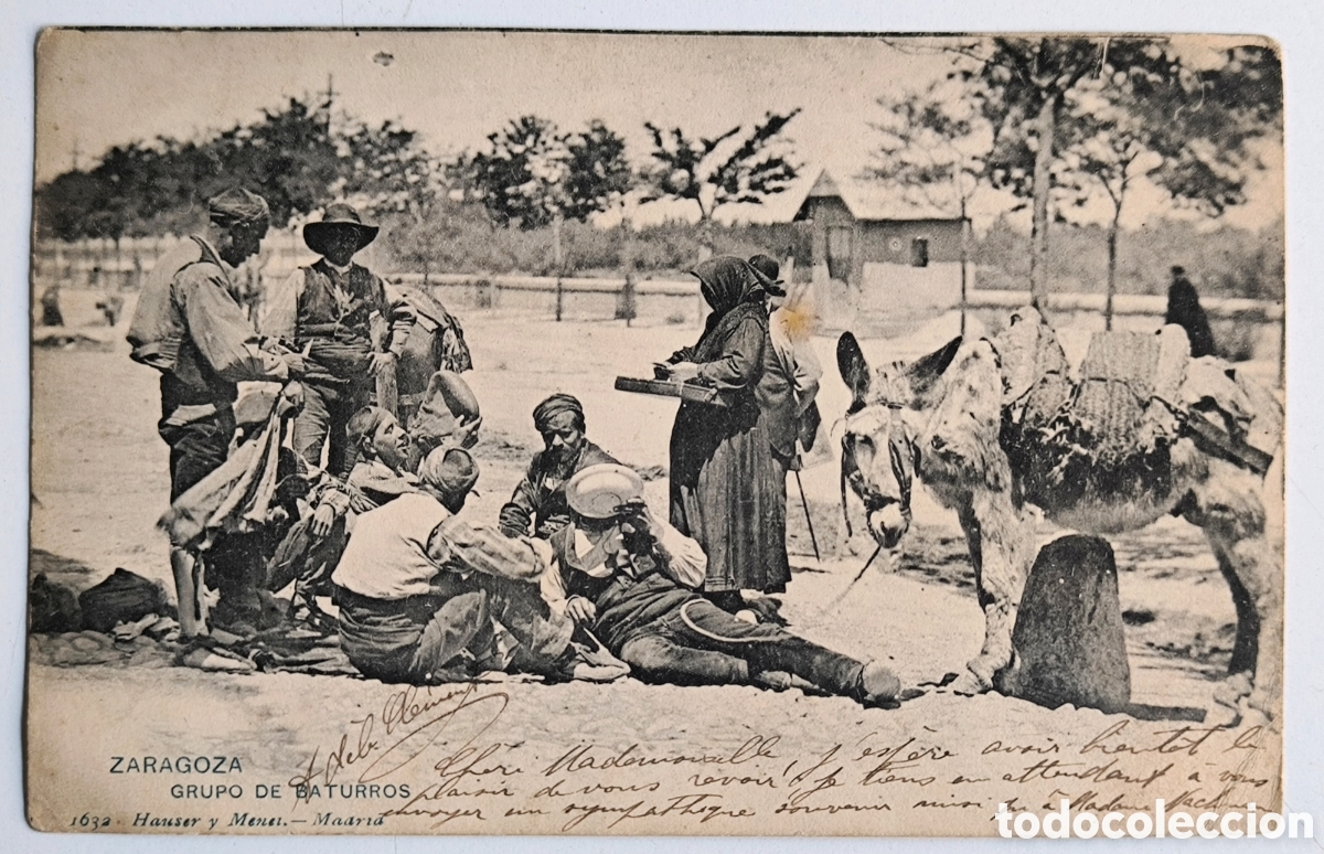 Postales: Grupo de baturros, Zaragoza. Hauser y Menet.
