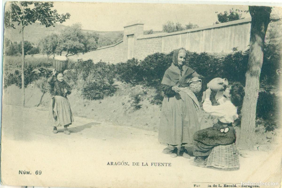 Postales: ARAG&Oacute;N. DE LA FUENTE. LUCAS ESCOL&Aacute;. HACIA 1905. RARA.