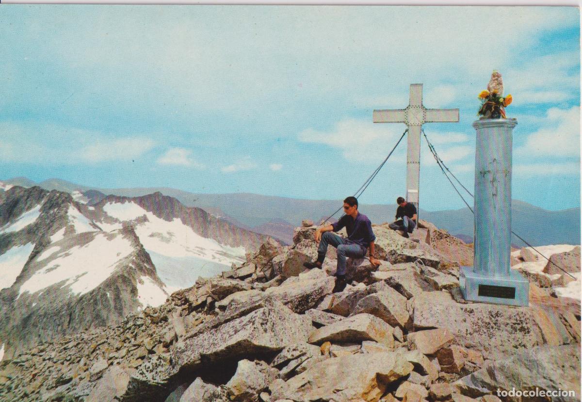 Postales: PIRINEO ARAGONES, BENASQUE, CIMA DEL ANETO 3.404m. GLACIAR &ndash; EDICIONES SICILIA N&ordm;13 &ndash; S/C