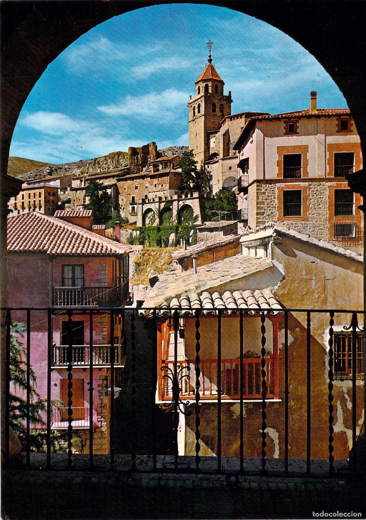 Postales: Postal de Albarrac&iacute;n, Teruel - Vista Parcial y Torre de la Catedral