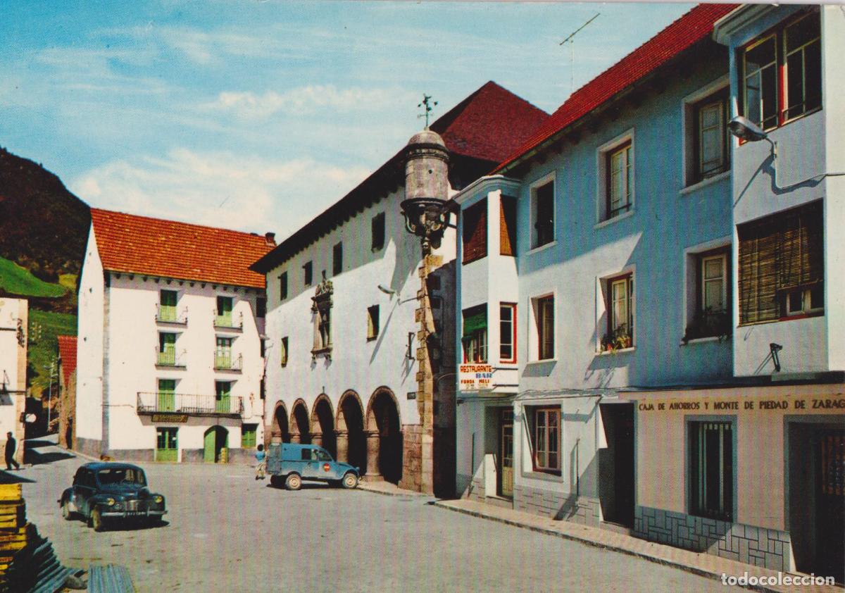 Postales: BIELSA, PLAZA MAYOR Y AYUNTAMINETO SIGLO XVI &ndash; EDICIONES SICILIA N&ordm;7 &ndash; S/C