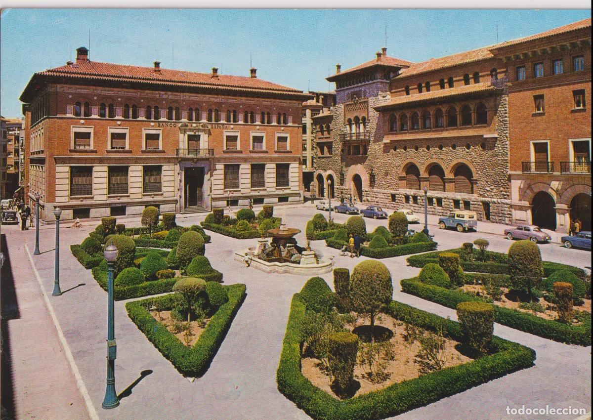 Postales: TERUEL, PLAZA DEL GENERAL VARELA Y CALLE SAN JUAN &ndash; EDICIONES SICILIA N&ordm;5 &ndash; CIRCULADA 1967