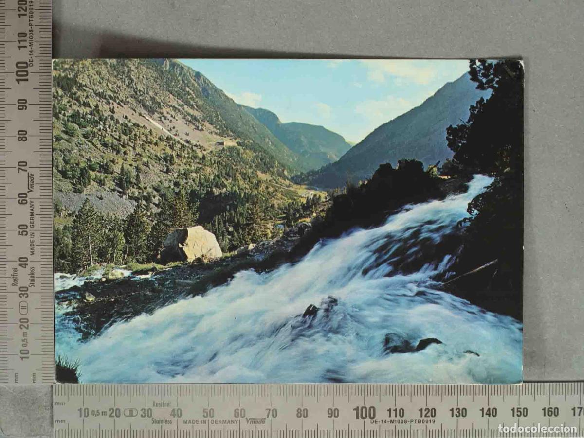 Postales: POSTAL. Benasque - Pirineo Aragon&eacute;s - Cascada de Aguas Pasas - Ba&ntilde;os de Benasque - Ediciones Sicili
