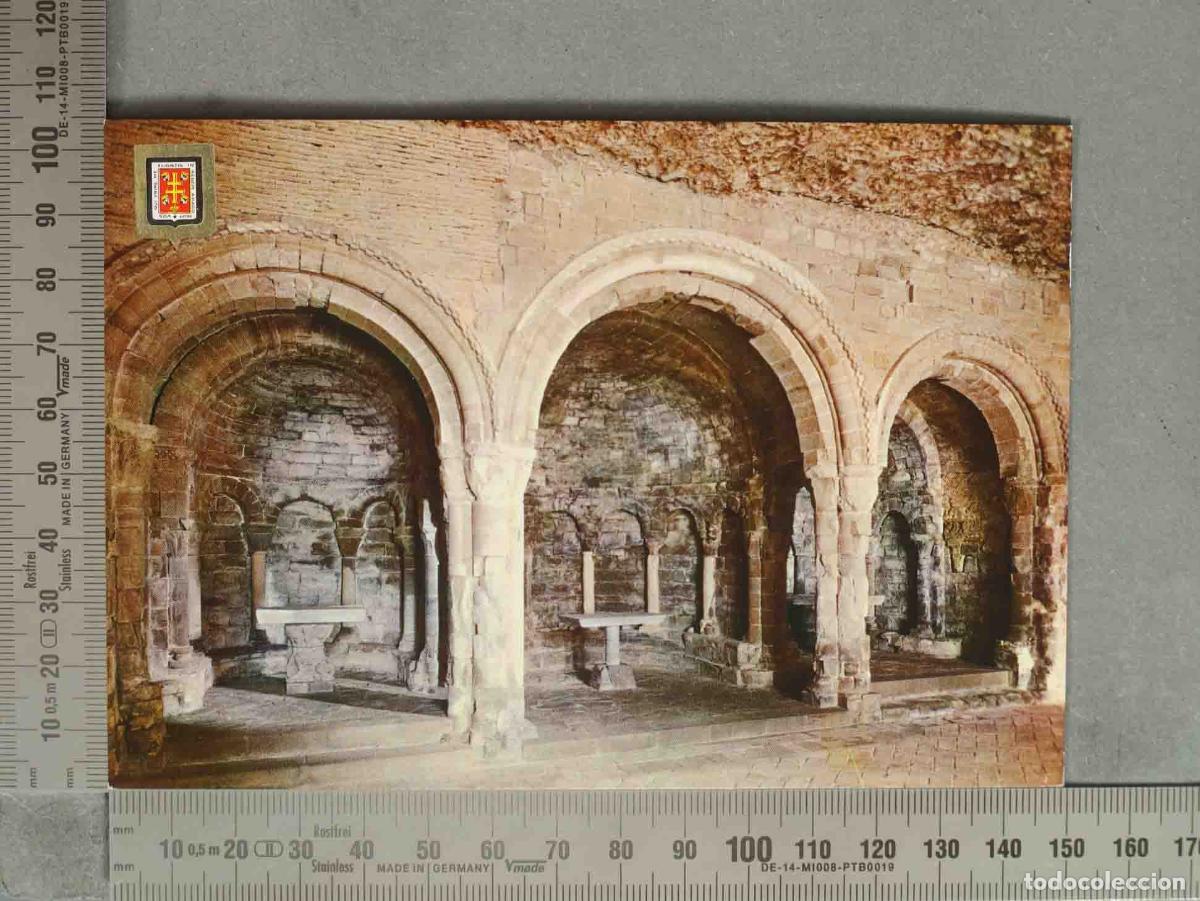 Cartoline: POSTAL. Monasterio de San Juan de la Pe&ntilde;a - Iglesia inferior - &Aacute;bsides - Huesca