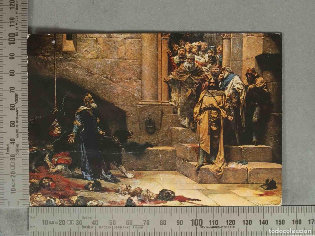 Cartoline: POSTAL. La leyenda del rey monje (La campana de Huesca) - Jos&eacute; Casado del Alisal