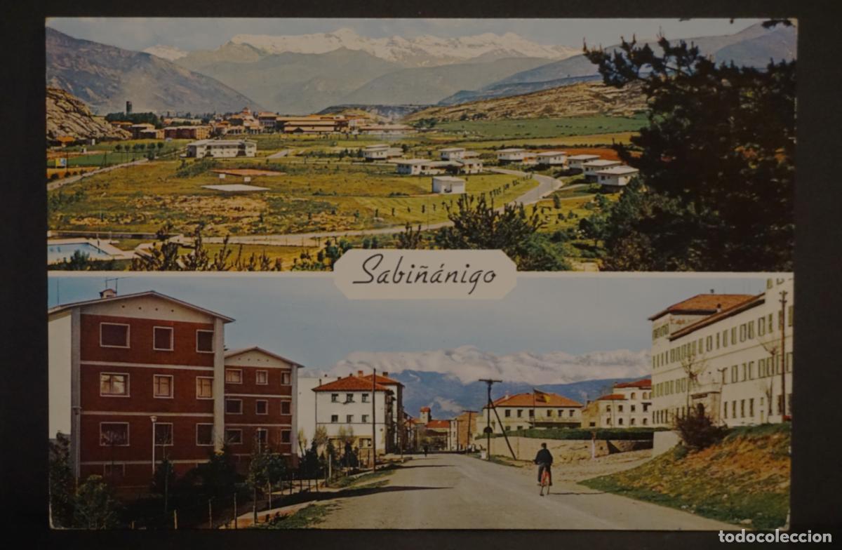 Postales: Sabi&ntilde;anigo (Huesca), postal circulada en 1970 con sello y matasellos de Jaca