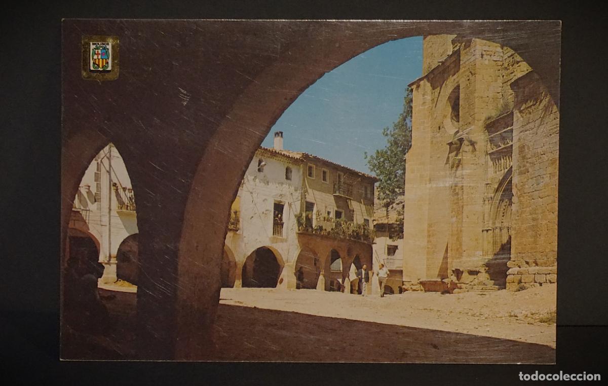 Postales: Molinos (Teruel) Plaza Mayor, postal sin circular editada el a&ntilde;o 1973