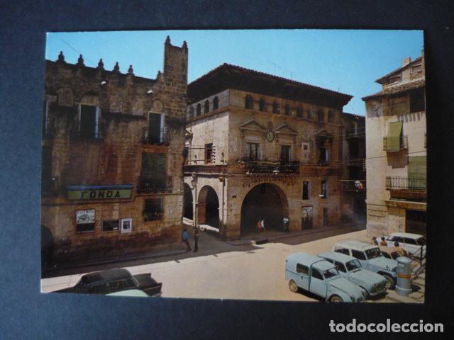 Postales: VALDERROBRES TERUEL PLAZA DE ESPA&Ntilde;A Y AYUNTAMIENTO