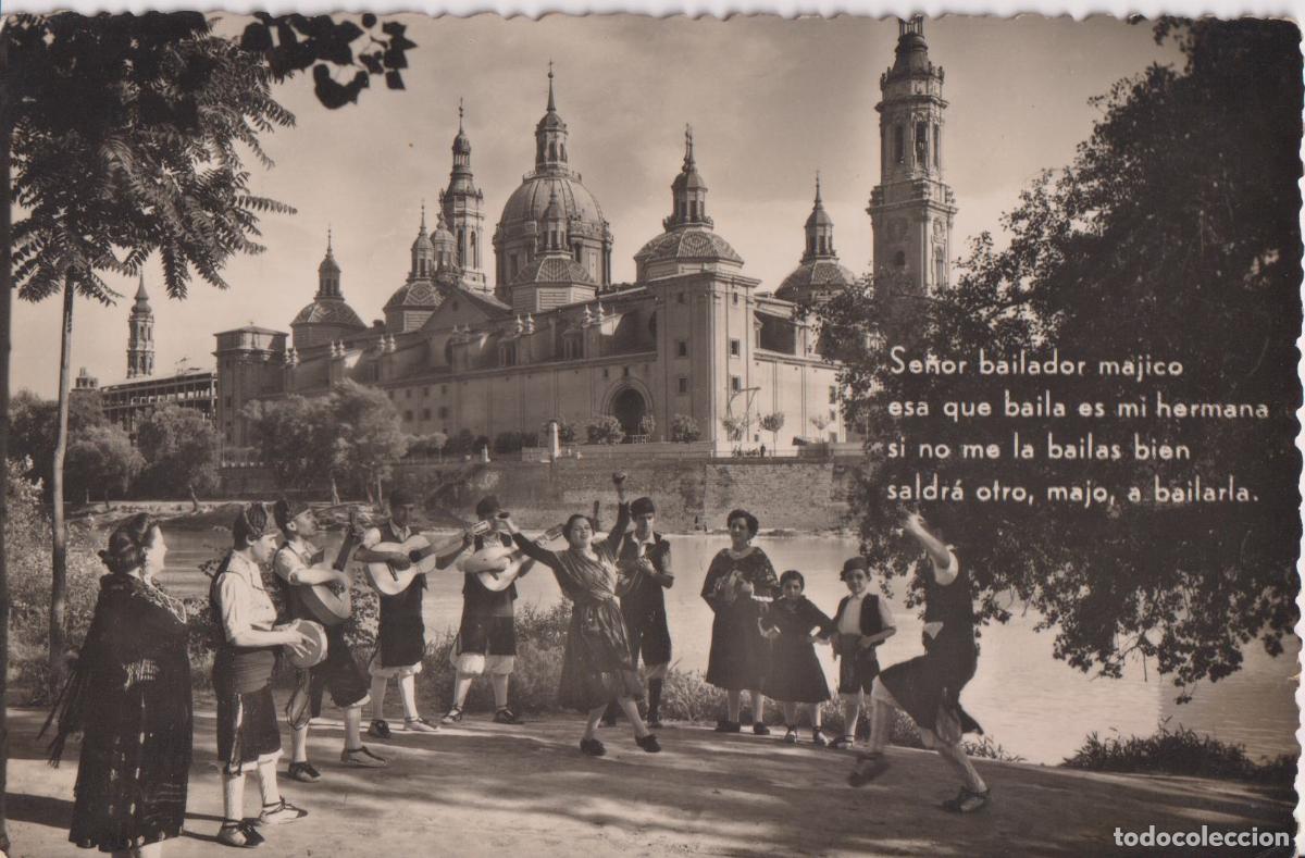 Postales: ZARAGOZA, TEMPLO METROPOLITANO DEL PILAR Y RIO EBRO - ARTES FOTOGR&Aacute;FICAS - ESCRITA