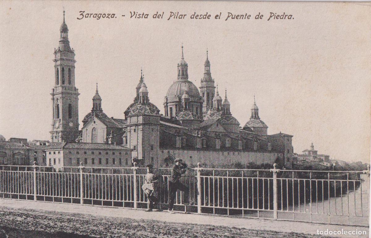 Postales: ZARAGOZA, VISTA DEL PILAR DESDE EL PUENTE DE PIEDRA - S/C