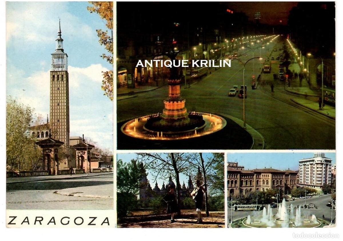 Postales: ZARAGOZA N&ordm; 2132 VARIAS VISTAS / EDICIONES ARRIBAS / FRANQUEADA