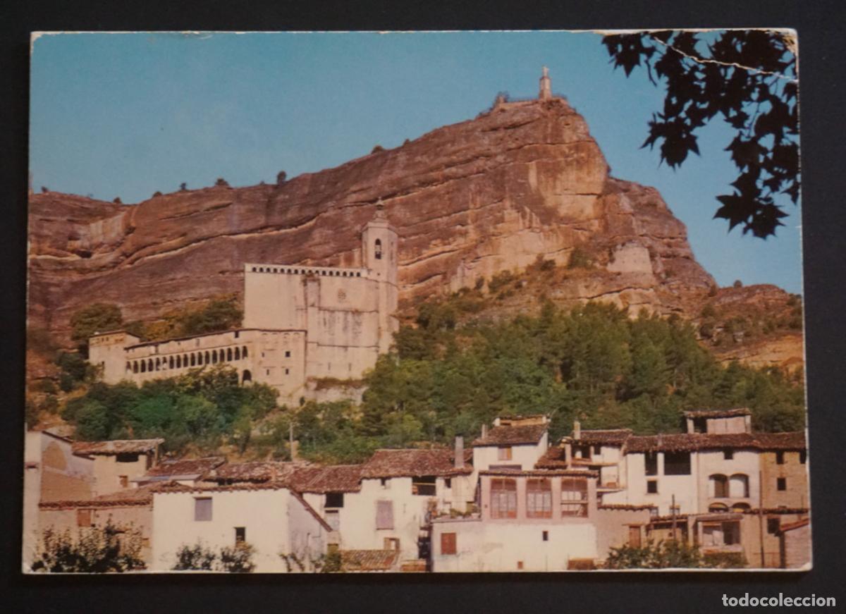 Postales: Graus (Huesca). Santuario de La Virgen de la Pe&ntilde;a, postal sin circular del a&ntilde;o 1966