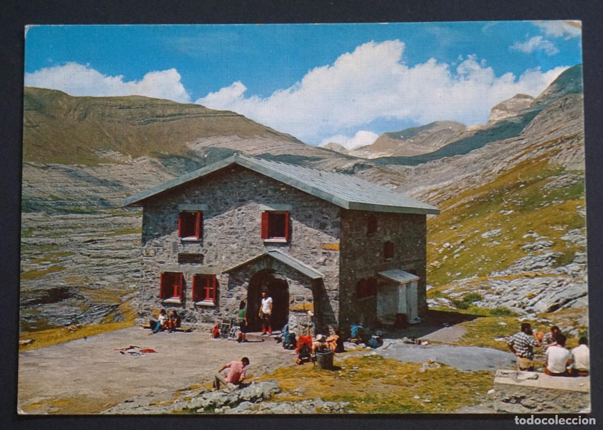 Postales: Ordesa (Huesca), Refugio Delgado de Ubeda, postal sin circular editada el a&ntilde;o 1974.