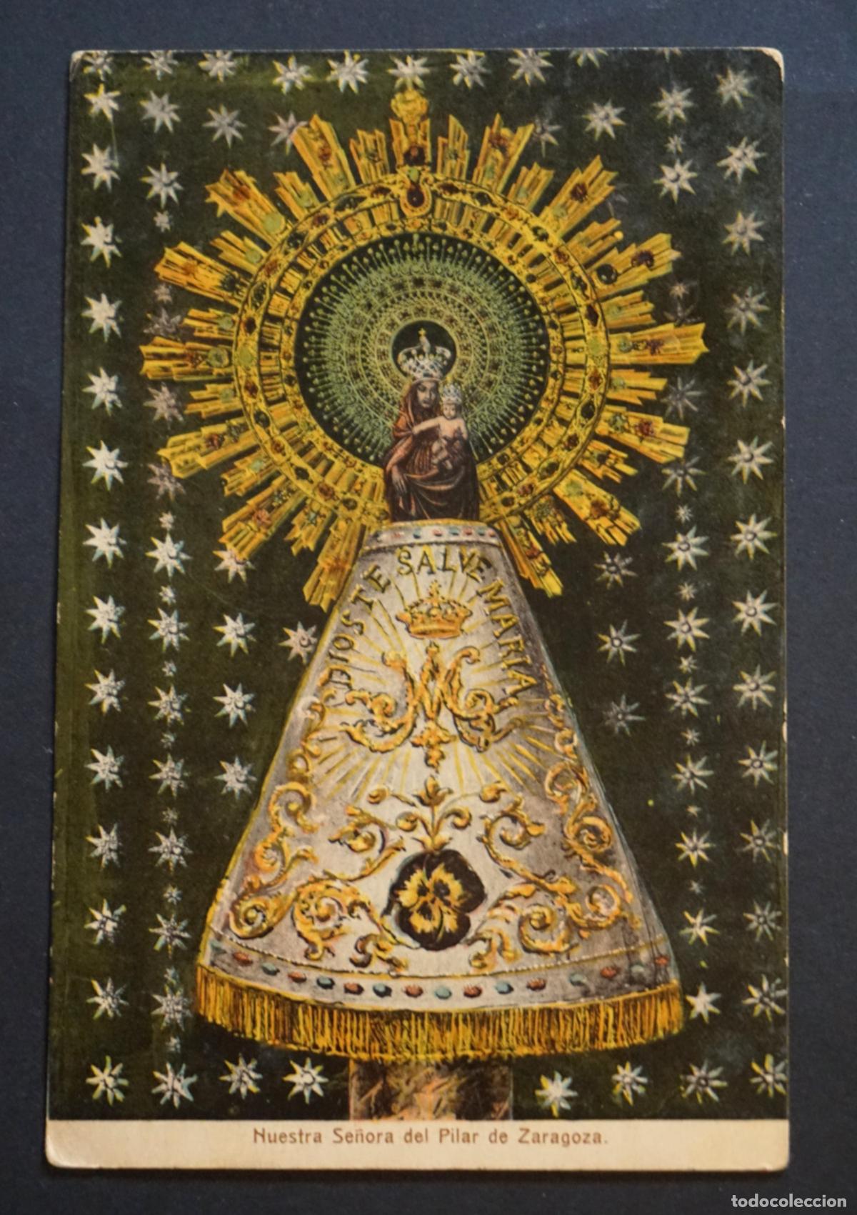 Postales: Antigua postal de Nuestra Se&ntilde;ora del Pilar de Zaragoza. Ver comentarios