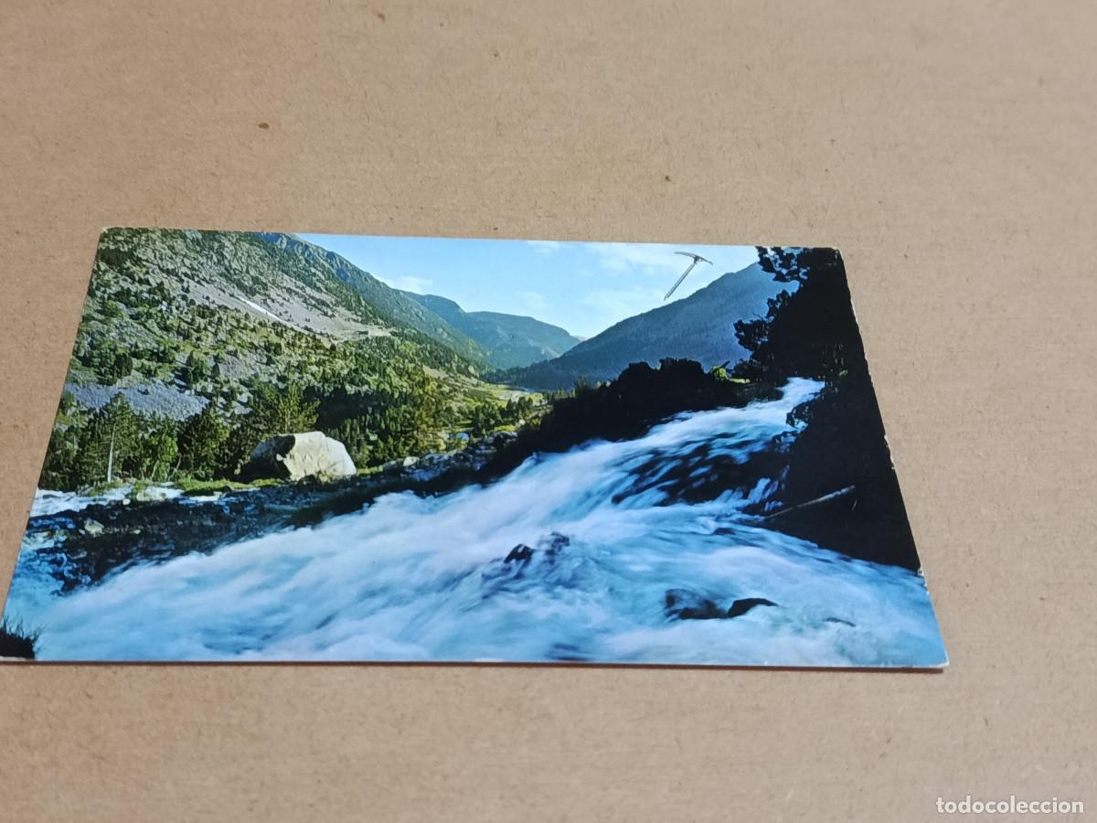 Postales: HUESCA - POSTAL BENASQUE - CASCADA DE AGUAS PASAS Y BA&Ntilde;OS DE BENASQUE