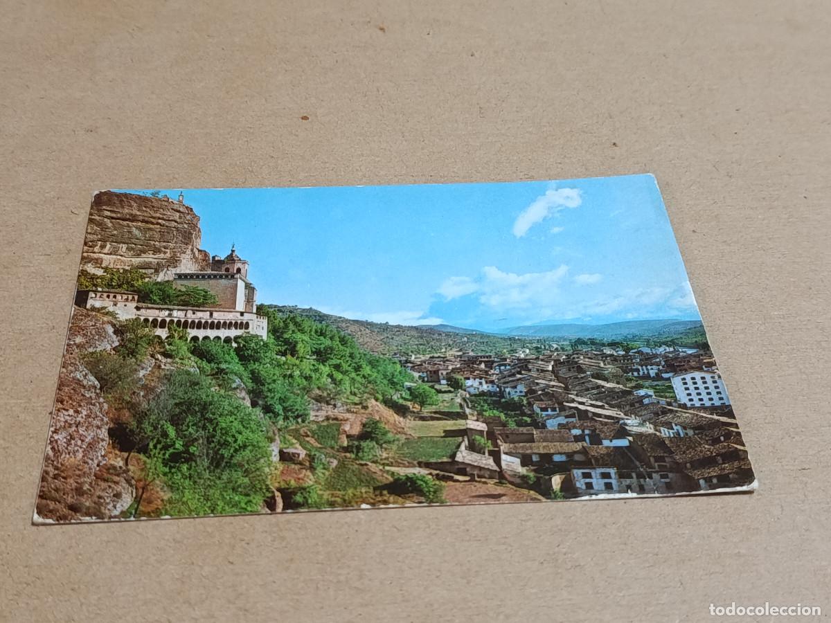 Postales: HUESCA - POSTAL GRAUS - VISTA PANOR&Aacute;MICA Y SANTUARIO DE NTRA. SRA. LA VIRGEN DE LA PE&Ntilde;A