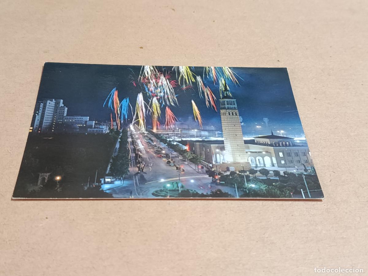 Postales: ZARAGOZA - POSTAL ZARAGOZA - AVENIDA DE ISABEL LA CAT&Oacute;LICA - ASPECTO NOCTURNO
