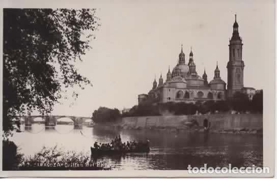 Postales: ZARAGOZA ESCRITA EL PILAR Y EL EBRO