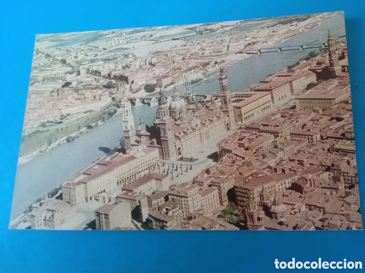 Postales: Antigua postal a&eacute;rea , Iberia, Vista de Zaragoza