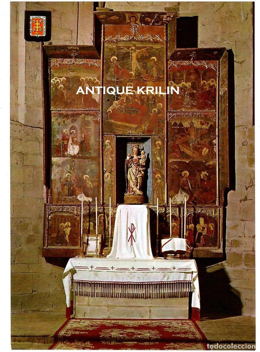 Postales: HUESCA / SANTA CRUZ DE LOS SEROS N&ordm; 128 RETABLO ALTAR MAYOR / ESCUDO DE ORO / SIN FRANQUEAR