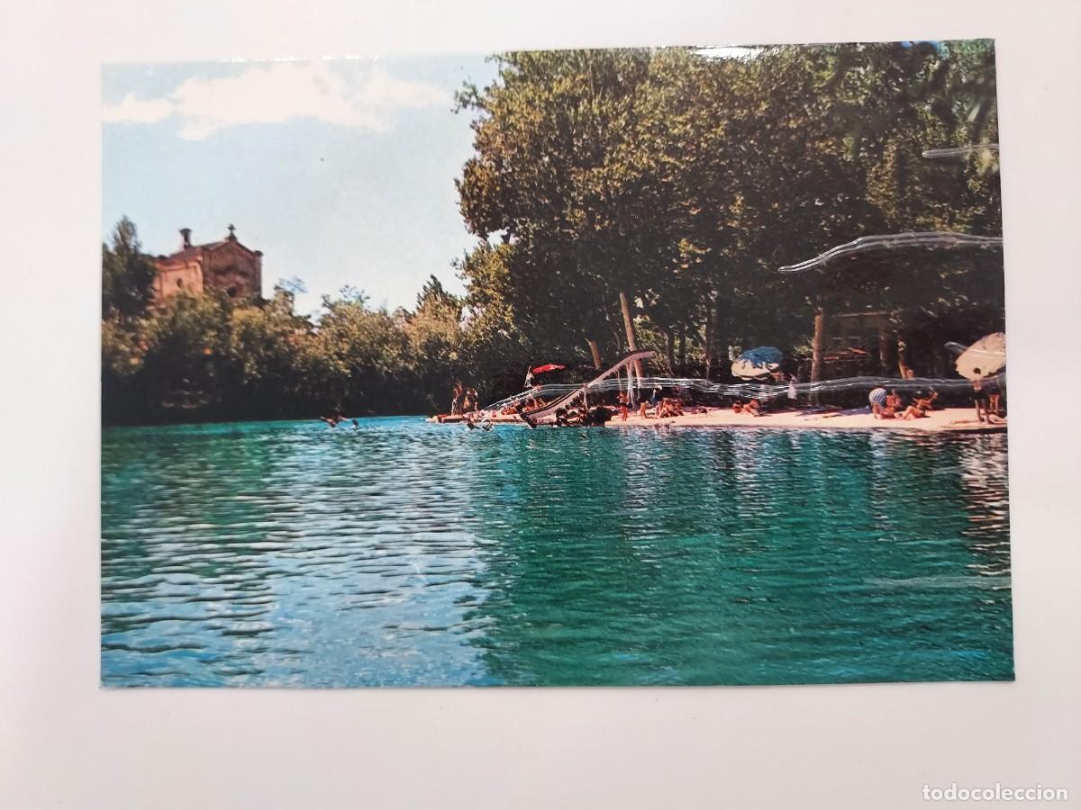 Postales: POSTAL ALHAMA DE ARAGON BALNEARIO TERMAS PALLARES PLAYA LAGO PISCINA. 1966. CIRCULADA. ZARAGOZA