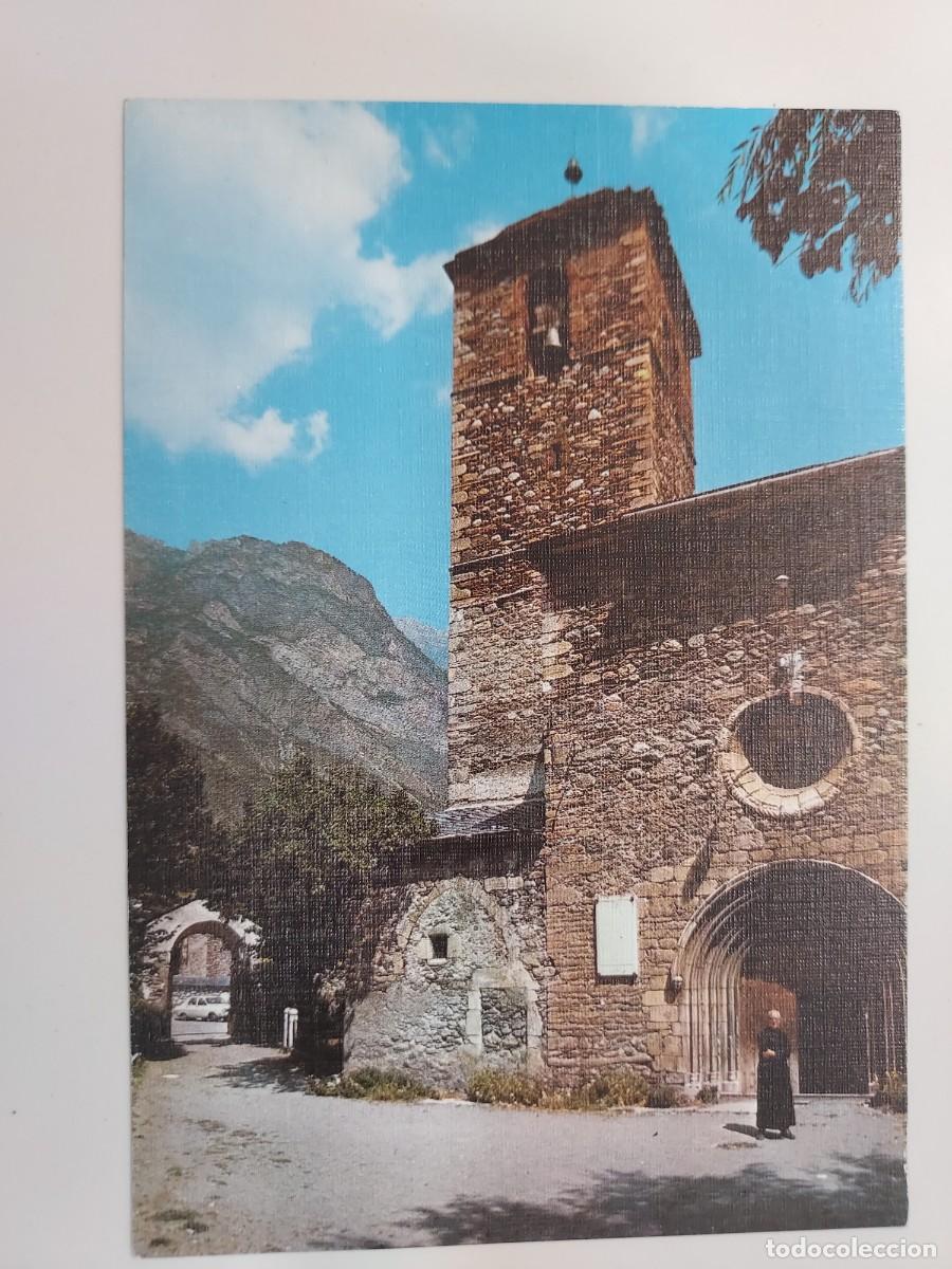 Postales: POSTAL BENASQUE IGLESIA PARROQUIAL SIGLO XIII. 1976. SIN CIRCULAR. HUESCA. CURA PARROCO