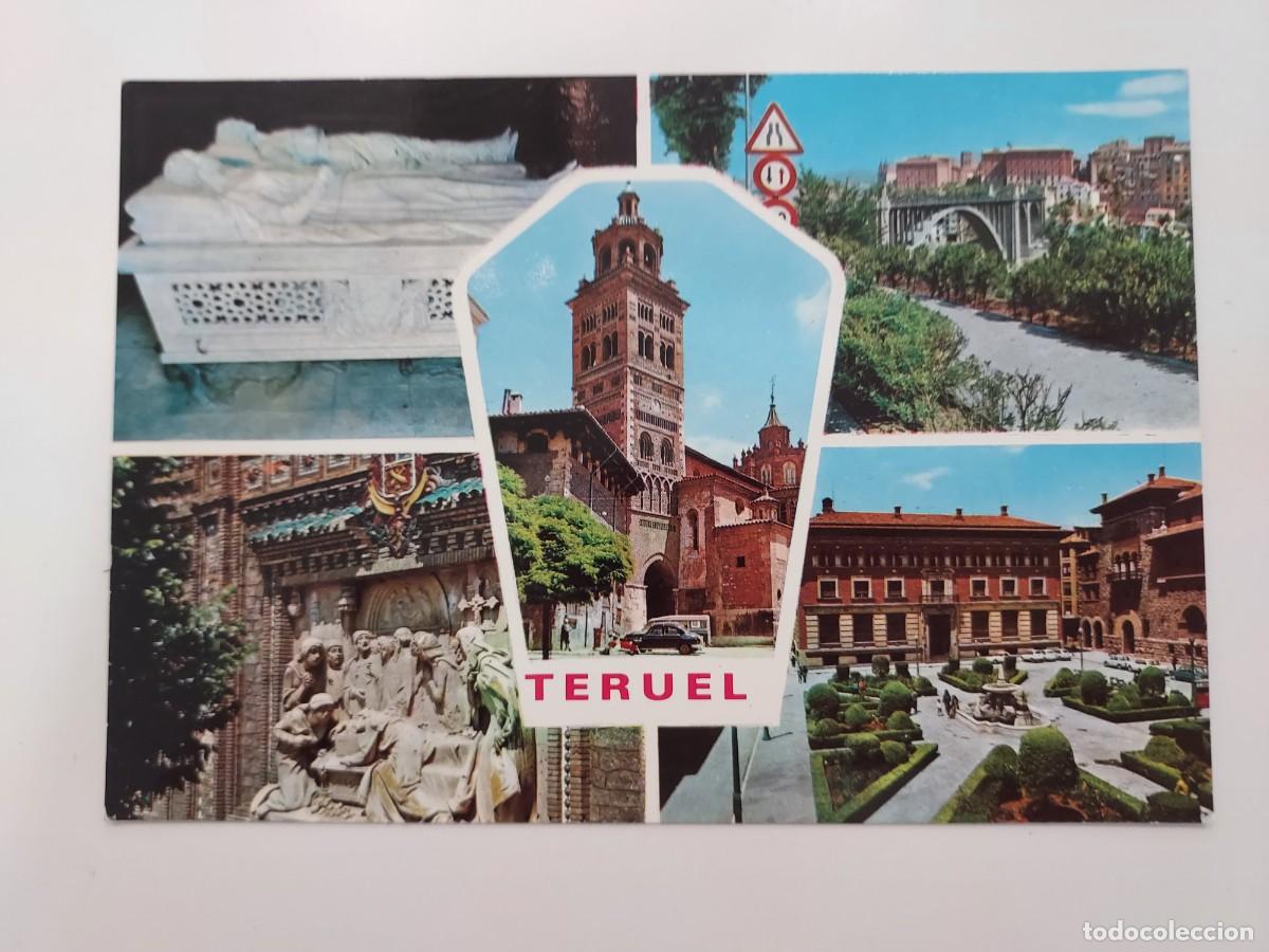 Cartoline: POSTAL TERUEL VIADUCTO PLAZA DIPUTACION AMANTES. SIN CIRCULAR. 1969