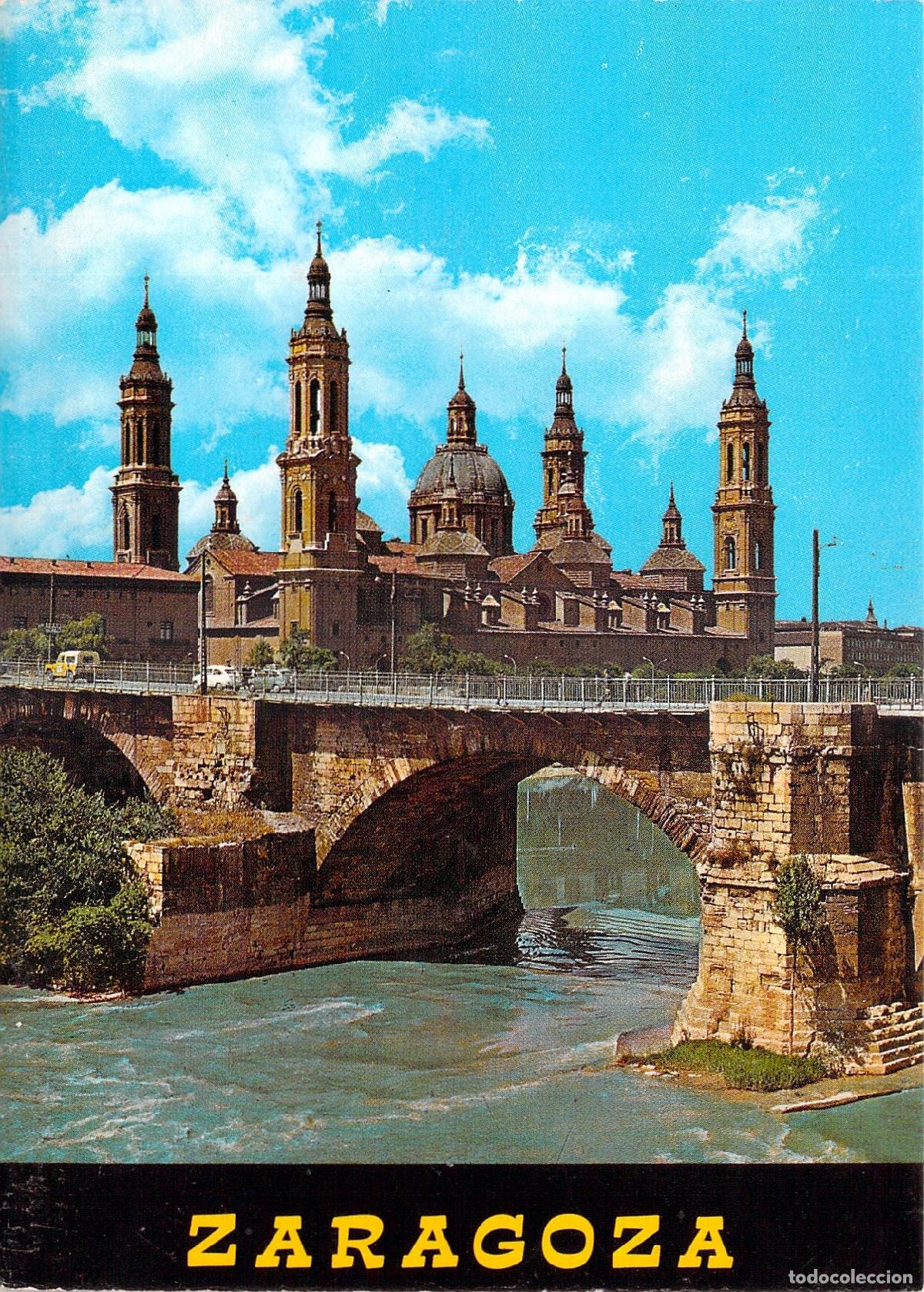 Postales: Postal de Zaragoza: Puente de Piedra y Bas&iacute;lica del Pilar