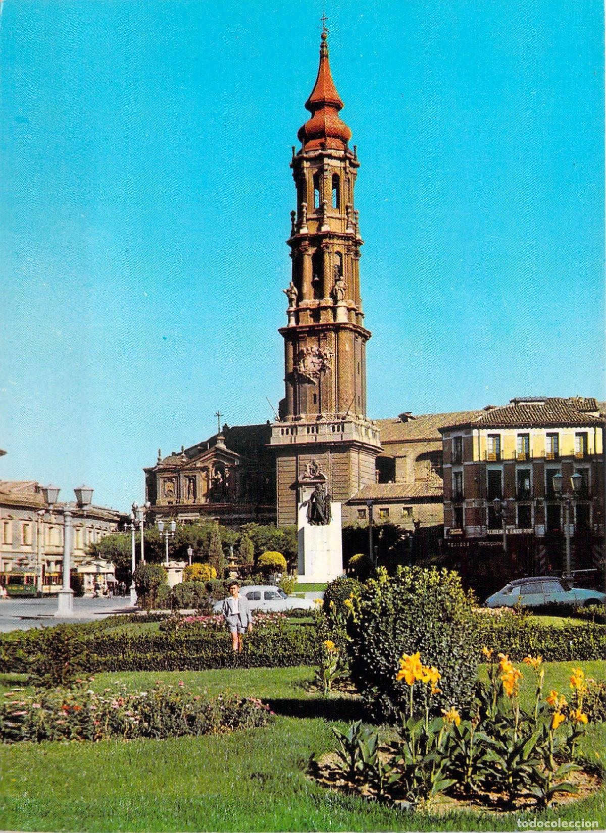 Postales: Postal de Zaragoza, Plaza de las Catedrales y Torre de La Seo