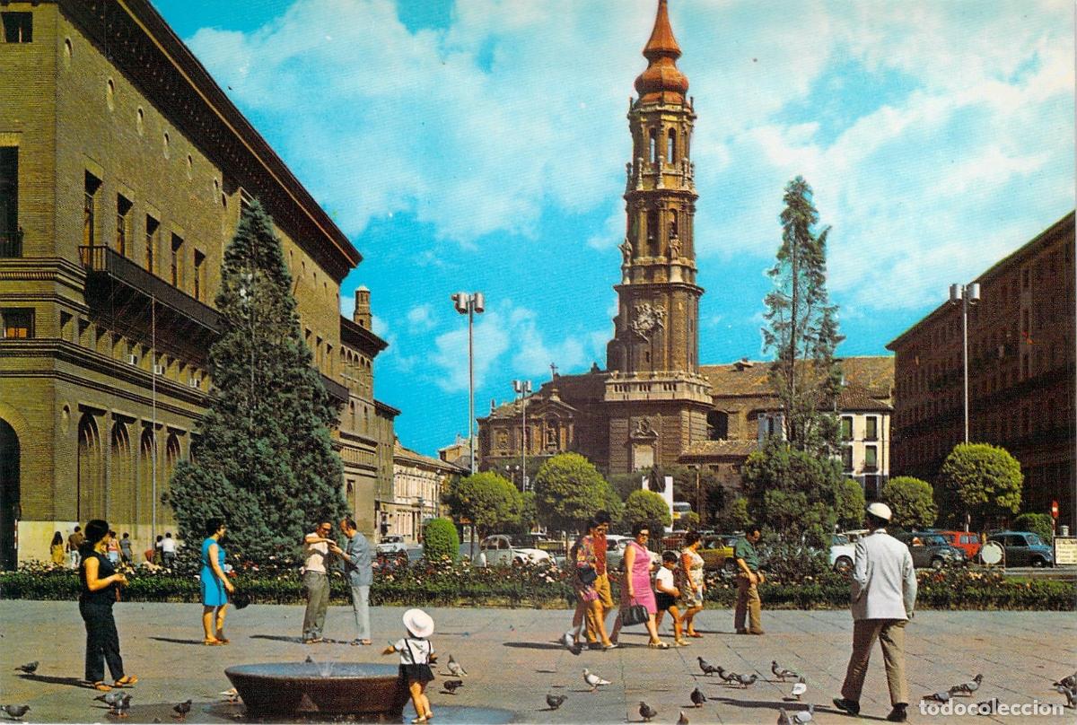Postales: Postal de Zaragoza - Plaza de las Catedrales y La Seo